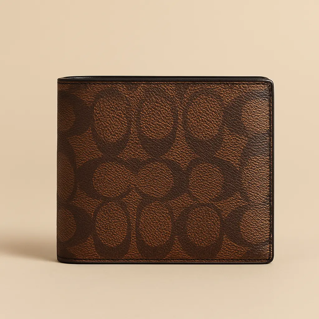Cartera Café con Logos Coach
